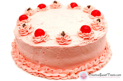 Cherry Chip Cake with Whipped Vanilla Buttercream - Completely Delicious